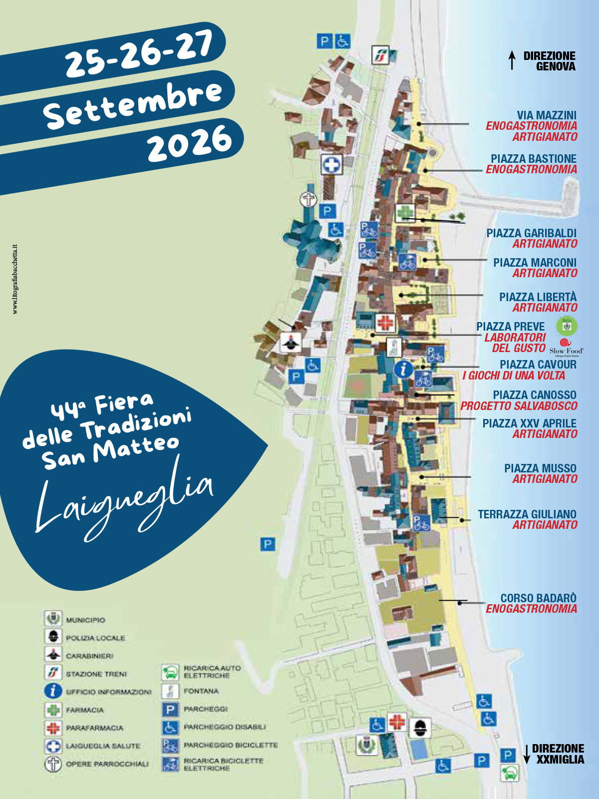Mappa delle location degli eventi collaterali - 44ª Fiera delle Tradizioni di San Matteo